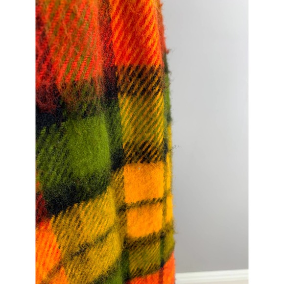 Vintage 70s Maxi Skirt Buffalo Check Plaid Tartan Fall Winter Grunge Punk Indie - Picture 5 of 12